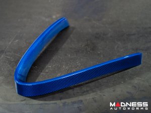 Alfa Romeo Giulia Front V Shield Grill Frame + Emblem Frame Kit - Carbon Fiber - QV Model - Blue Candy Alfa Romeo Giulia Front V Shield Grill Frame + Emblem Frame Kit - Carbon Fiber - QV Model - Blue Candy